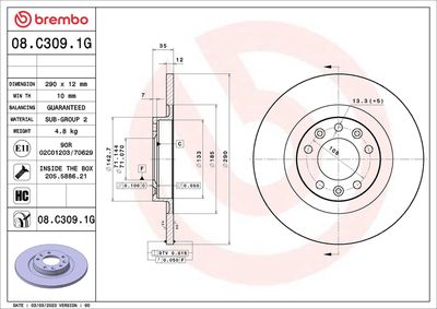 Zestaw do hamulców, hamulce tarczowe BREMBO KT10050
