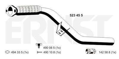 Rura wydechowa ERNST 523455
