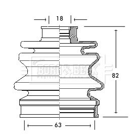 BORG & BECK BCB2076 Пыльник шруса  для SUZUKI ALTO (Сузуки Алто)