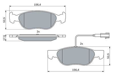 Brake Pad Set, disc brake 0 986 424 362