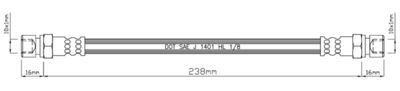 Тормозной шланг MOTAQUIP VBH484 для VW KAEFER