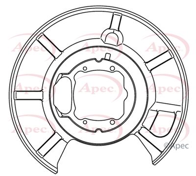 Splash Panel, brake disc APEC ASG1024