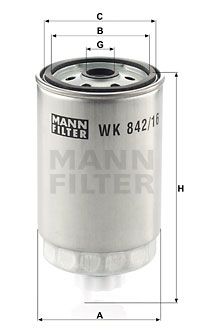 Bränslefilter MANN-FILTER WK 842/16