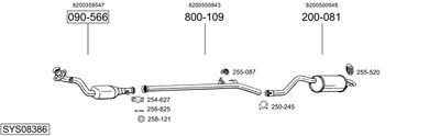 Układ wydechowy BOSAL SYS08386