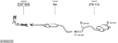 ABGASANLAGE BOSAL SYS02219