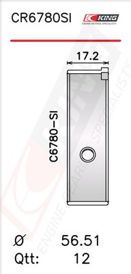 Черупка на биелен лагер KING CR6780SI0.75