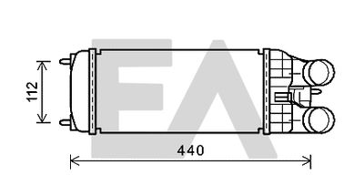 Интеркулер EACLIMA 36A55028 для OPEL CROSSLAND