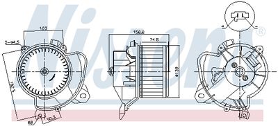 NISSENS 87574 Вентилятор салона  для FIAT DOBLO (Фиат Добло)