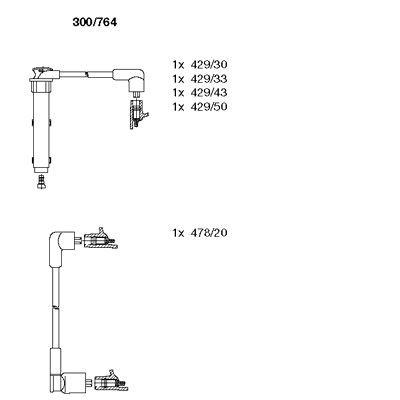 Комплект проводов зажигания BREMI 300/764 для LAND ROVER FREELANDER