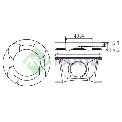PISTON MV Parts MV70370