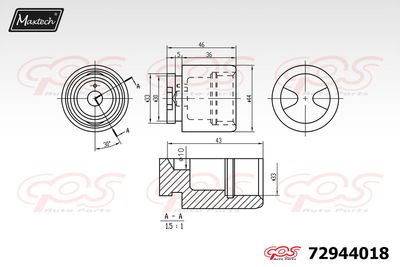 Поршень, корпус скобы тормоза MAXTECH 72944018 для TOYOTA MR2