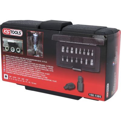 Ks Tools - Špirálová hlavica na zaseknuté skrutky 15ks