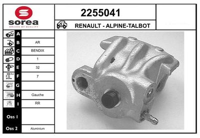 Тормозной суппорт EAI 2255041 для RENAULT 10