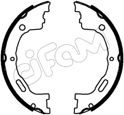 Zestaw szczęk hamulcowych, hamulec postojowy CIFAM 153-778