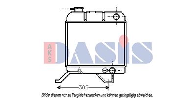 Радиатор, охлаждение двигателя AKS DASIS 160470N для PEUGEOT 404