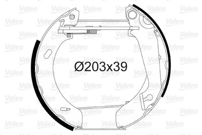 Комплект тормозных колодок VALEO 554717 для FORD ESCORT