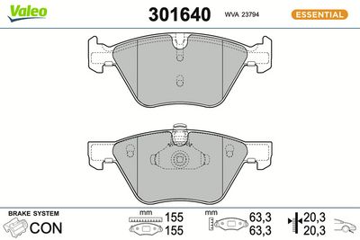 BREMSBELAGSATZ SCHEIBENBREMSE