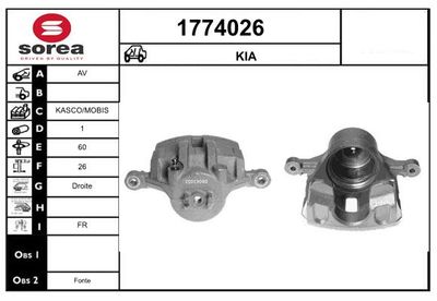 ETRIER FRANA SNRA 1774026