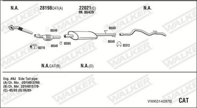 SISTEM DE ESAPAMENT WALKER VWK014097B