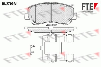 Комплект тормозных колодок, дисковый тормоз FTE 9010931 для MAZDA CX-5
