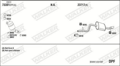 Изпускателна система WALKER BWK123187