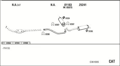 Układ wydechowy WALKER CI61005