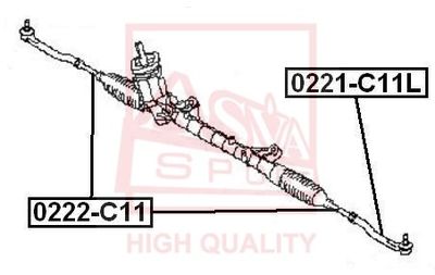 Наконечник поперечной рулевой тяги ASVA 0221-C11L для NISSAN (DFAC) TIIDA