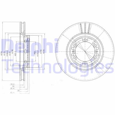 Bromsskiva DELPHI BG4132