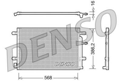 Конденсатор, кондиционер DENSO DCN02018 для SEAT EXEO