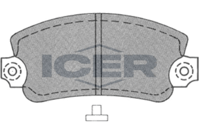 Комплект тормозных колодок, дисковый тормоз ICER 180099 для TALBOT MURENA