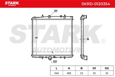 радиатор, охлаждане на двигателя STARK SKRD-0120354