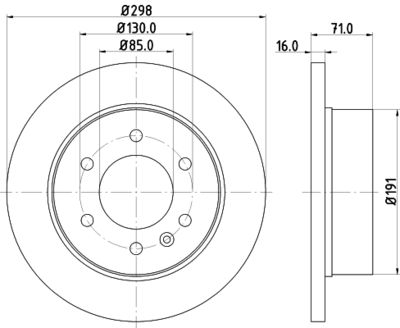 Тормозной диск HELLA 8DD 355 117-641 для MERCEDES-BENZ eSPRINTER