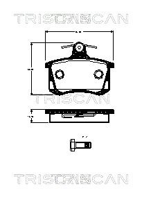 Комплект тормозных колодок, дисковый тормоз TRISCAN 8110 29070 для AUDI V8