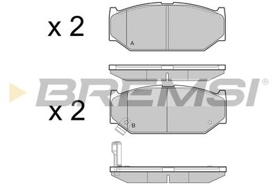 Комплект тормозных колодок, дисковый тормоз BREMSI BP3455 для SUZUKI SWIFT