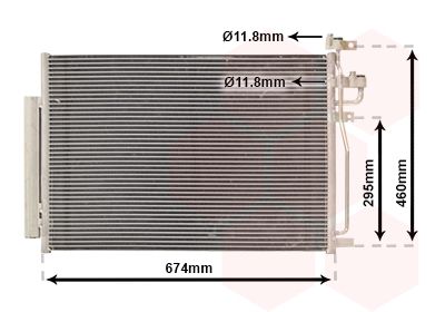 VAN-WEZEL 37005436 Радіатор кондиціонера для CHEVROLET (Шевроле)