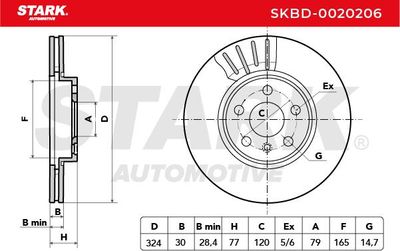 спирачен диск STARK SKBD-0020206