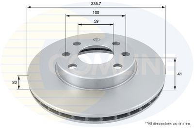 спирачен диск COMLINE ADC1047V