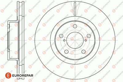 Тормозной диск EUROREPAR 1642781580 для TOYOTA GT