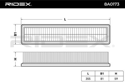 въздушен филтър RIDEX 8A0173