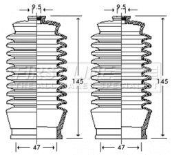 Bellow Kit, steering FIRST LINE FSG3257