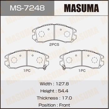 Комплект тормозных колодок MASUMA MS-7248 для SUBARU LEGACY
