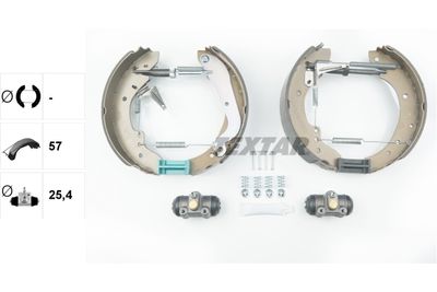 TEXTAR 84030600 Ремкомплект барабанных колодок  для FIAT TALENTO (Фиат Таленто)