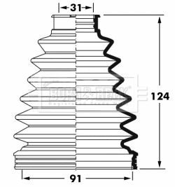 Bellow, drive shaft Borg & Beck BCB6056