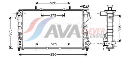 радиатор, охлаждане на двигателя AVA Clever Choice CRA2081