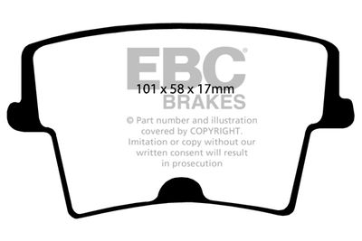 Комплект тормозных колодок, дисковый тормоз EBC Brakes DP1722 для CHRYSLER 300C