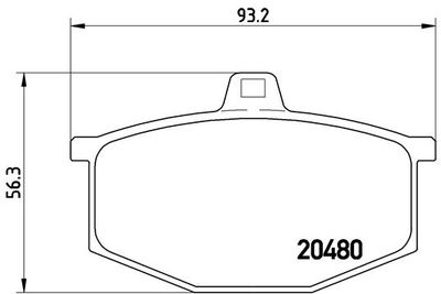 Комплект тормозных колодок, дисковый тормоз BREMBO P 68 005 для RENAULT 4