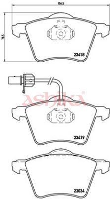 Set placute frana ASHIKA 50-00-0314