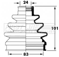 Bellow, drive shaft FIRST LINE FCB6027