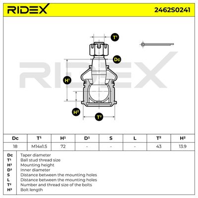 Шарнири RIDEX 2462S0241