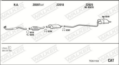 Изпускателна система WALKER TO51153